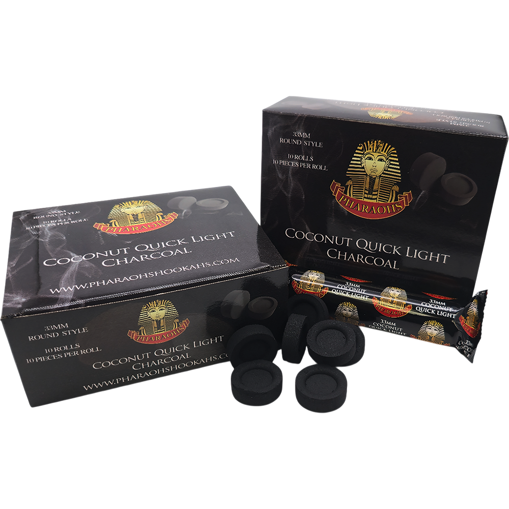 Coconut Quick Light Charcoal - 33mm - Pharaohs Hookahs