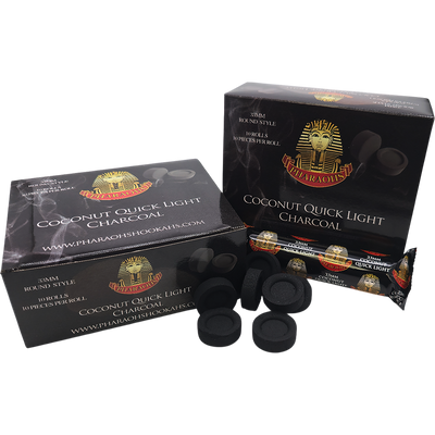 Coconut Quick Light Charcoal - 33mm - Pharaohs Hookahs