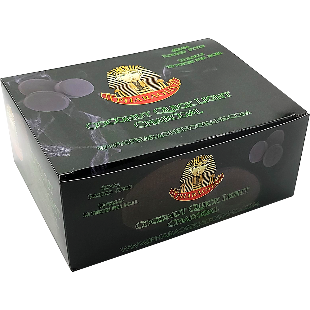 Coconut Quick Light Charcoal - 40mm | Pharaohs Hookahs