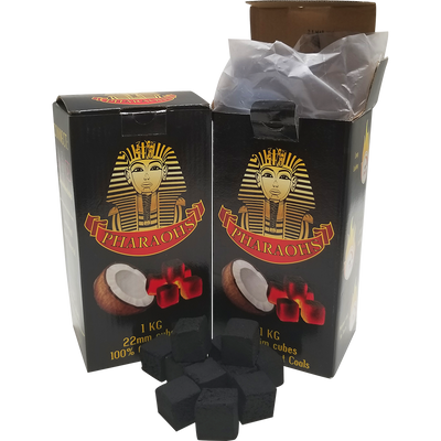 Pharaohs Coconut Cube Charcoal - 22mm - 1.0kg - Pharaohs Hookahs